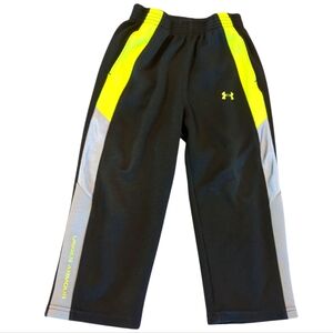 UNDER SRMOUR Black Grey And Neon Yellow Sweatpants
